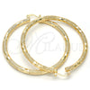 Argolla Grande 02.170.0125.60 Oro Laminado, Diseño de Hueco, Diamantado, Tono Dorado