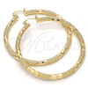 Argolla Grande 02.170.0125.60 Oro Laminado, Diseño de Hueco, Diamantado, Tono Dorado
