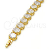 Pulsera Tennis 03.210.0010.07 Oro Laminado, con Blanca Zirconia Cubica, Pulido, Tono Dorado (12 MM Thickness, 7 Inches Length)