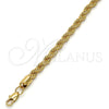 Pulsera Básica 04.242.0041.08GT Tono Dorado, Diseño de Rope, Pulido, Tono Dorado (05 MM Thickness, 8 Inches Length)