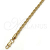 Gargantilla Basica 04.242.0040.28GT Tono Dorado, Diseño de Rope, Pulido, Tono Dorado (04 MM Thickness, 28 Inches Length)