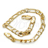 Pulsera Básica 04.242.0017.08GT Tono Dorado, Diseño de Figaro, Pulido, Tono Dorado (160 Gauge, 06 MM Thickness, 8 Inches Length)