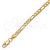 Gargantilla Basica 04.242.0017.30GT Tono Dorado, Diseño de Figaro, Pulido, Tono Dorado (160 Gauge, 06 MM Thickness, 30 Inches Length)