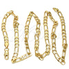 Gargantilla Basica 04.242.0017.30GT Tono Dorado, Diseño de Figaro, Pulido, Tono Dorado (160 Gauge, 06 MM Thickness, 30 Inches Length)
