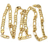 Gargantilla Basica 04.242.0018.30GT Tono Dorado, Diseño de Figaro, Pulido, Tono Dorado (180 Gauge, 07 MM Thickness, 30 Inches Length)