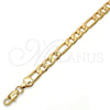 Gargantilla Basica 04.242.0019.30GT Tono Dorado, Diseño de Figaro, Pulido, Tono Dorado (200 Gauge, 08 MM Thickness, 30 Inches Length)