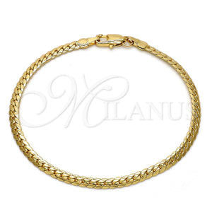 Pulsera Básica 04.242.0020.09GT Tono Dorado, Pulido, Tono Dorado (120 Gauge, 04 MM Thickness, 9 Inches Length)