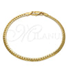 Pulsera Básica 04.242.0020.09GT Tono Dorado, Pulido, Tono Dorado (120 Gauge, 04 MM Thickness, 9 Inches Length)