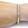 Pulsera Básica 04.242.0021.09GT Tono Dorado, Pulido, Tono Dorado (140 Gauge, 05 MM Thickness, 9 Inches Length)