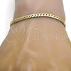 Pulsera Básica 04.242.0021.09GT Tono Dorado, Pulido, Tono Dorado (140 Gauge, 05 MM Thickness, 9 Inches Length)