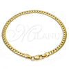 Pulsera Básica 04.242.0021.09GT Tono Dorado, Pulido, Tono Dorado (140 Gauge, 05 MM Thickness, 9 Inches Length)
