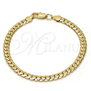 Pulsera Básica 04.242.0022.08GT Tono Dorado, Pulido, Tono Dorado (160 Gauge, 06 MM Thickness, 8 Inches Length)