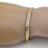 Pulsera Básica 04.242.0022.09GT Tono Dorado, Pulido, Tono Dorado (160 Gauge, 06 MM Thickness, 9 Inches Length)