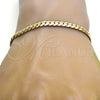 Pulsera Básica 04.242.0022.09GT Tono Dorado, Pulido, Tono Dorado (160 Gauge, 06 MM Thickness, 9 Inches Length)