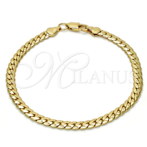 Pulsera Básica 04.242.0022.09GT Tono Dorado, Pulido, Tono Dorado (160 Gauge, 06 MM Thickness, 9 Inches Length)