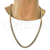 Gargantilla Basica 04.242.0023.30GT Tono Dorado, Pulido, Tono Dorado (180 Gauge, 07 MM Thickness, 30 Inches Length)