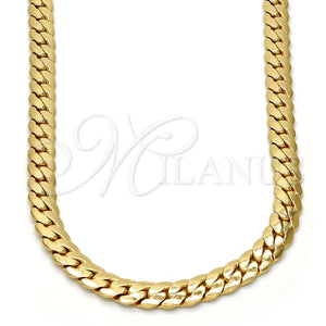 Gargantilla Basica 04.242.0024.30GT Tono Dorado, Pulido, Tono Dorado (200 Gauge, 08 MM Thickness, 30 Inches Length)