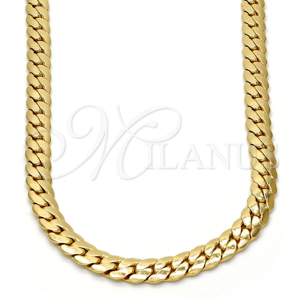 Gargantilla Basica 04.242.0024.30GT Tono Dorado, Pulido, Tono Dorado (200 Gauge, 08 MM Thickness, 30 Inches Length)