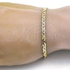 Pulsera Básica 04.242.0030.08GT Tono Dorado, Diseño de Mariner, Pulido, Tono Dorado (120 Gauge, 04 MM Thickness, 8 Inches Length)