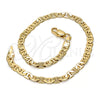 Pulsera Básica 04.242.0030.08GT Tono Dorado, Diseño de Mariner, Pulido, Tono Dorado (120 Gauge, 04 MM Thickness, 8 Inches Length)