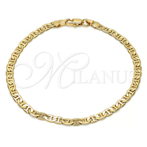 Pulsera Básica 04.242.0030.08GT Tono Dorado, Diseño de Mariner, Pulido, Tono Dorado (120 Gauge, 04 MM Thickness, 8 Inches Length)