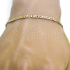 Pulsera Básica 04.242.0030.09GT Tono Dorado, Diseño de Mariner, Pulido, Tono Dorado (120 Gauge, 04 MM Thickness, 9 Inches Length)
