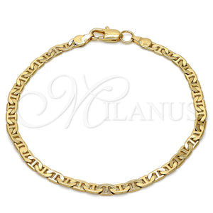 Pulsera Básica 04.242.0031.08GT Tono Dorado, Diseño de Mariner, Pulido, Tono Dorado (140 Gauge, 05 MM Thickness, 8 Inches Length)