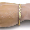 Pulsera Básica 04.242.0031.09GT Tono Dorado, Diseño de Mariner, Pulido, Tono Dorado (140 Gauge, 05 MM Thickness, 9 Inches Length)