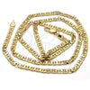 Gargantilla Basica 04.242.0031.24GT Tono Dorado, Diseño de Mariner, Pulido, Tono Dorado (140 Gauge, 05 MM Thickness, 24 Inches Length)