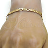 Pulsera Básica 04.242.0032.08GT Tono Dorado, Diseño de Mariner, Pulido, Tono Dorado (160 Gauge, 06 MM Thickness, 8 Inches Length)