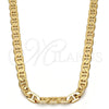 Gargantilla Basica 04.242.0032.30GT Tono Dorado, Diseño de Mariner, Pulido, Tono Dorado (160 Gauge, 06 MM Thickness, 30 Inches Length)