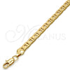 Pulsera Básica 04.242.0033.08GT Tono Dorado, Diseño de Mariner, Pulido, Tono Dorado (180 Gauge, 07 MM Thickness, 8 Inches Length)