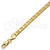 Gargantilla Basica 04.242.0033.24GT Tono Dorado, Diseño de Mariner, Pulido, Tono Dorado (180 Gauge, 07 MM Thickness, 24 Inches Length)