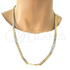 Gargantilla Basica 04.242.0033.28GT Tono Dorado, Diseño de Mariner, Pulido, Tono Dorado (180 Gauge, 07 MM Thickness, 28 Inches Length)