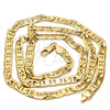 Gargantilla Basica 04.242.0033.28GT Tono Dorado, Diseño de Mariner, Pulido, Tono Dorado (180 Gauge, 07 MM Thickness, 28 Inches Length)