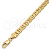 Pulsera Básica 04.242.0034.09GT Tono Dorado, Diseño de Mariner, Pulido, Tono Dorado (200 Gauge, 08 MM Thickness, 9 Inches Length)