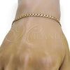 Pulsera Básica 04.242.0025.08GT Tono Dorado, Diseño de Cubana, Pulido, Tono Dorado (120 Gauge, 04 MM Thickness, 8 Inches Length)