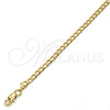 Pulsera Básica 04.242.0025.08GT Tono Dorado, Diseño de Cubana, Pulido, Tono Dorado (120 Gauge, 04 MM Thickness, 8 Inches Length)