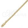 Gargantilla Basica 04.242.0025.24GT Tono Dorado, Diseño de Cubana, Pulido, Tono Dorado (120 Gauge, 04 MM Thickness, 24 Inches Length)