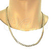 Gargantilla Basica 04.242.0027.24GT Tono Dorado, Diseño de Cubana, Pulido, Tono Dorado (160 Gauge, 06 MM Thickness, 24 Inches Length)
