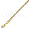 Pulsera Básica 04.242.0035.08GT Tono Dorado, Diseño de Cubana Pave, Pulido, Tono Dorado (120 Gauge, 04 MM Thickness, 8 Inches Length)