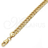 Pulsera Básica 04.242.0039.08GT Tono Dorado, Diseño de Cubana Pave, Pulido, Tono Dorado (200 Gauge, 08 MM Thickness, 8 Inches Length)