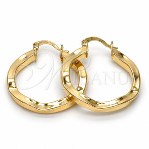 Argolla Mediana 02.170.0072.30 Oro Laminado, Pulido, Tono Dorado