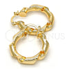 Argolla Mediana 02.170.0134.30 Oro Laminado, Diseño de Torcido, Pulido, Tono Dorado