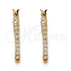 Argolla Mediana 02.213.0004.25 Oro Laminado, con Blanca Cristal, Pulido, Tono Dorado