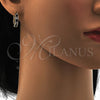 Argolla Huggie 02.99.0029.2.20 Oro Laminado, con Zafiro Azul and Blanca Zirconia Cubica, Pulido, Tono Dorado