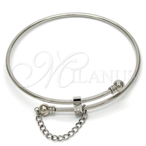 Aro Individual 07.258.0001.05 Acero Inoxidable, Diseño de Amor, con Blanca Cristal, Pulido, Tono Plateado (02 MM Thickness, Size 5 (2.50 Diameter))