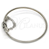 Aro Individual 07.258.0001.04 Acero Inoxidable, Diseño de Amor, con Blanca Cristal, Pulido, Tono Plateado (02 MM Thickness, Size 4 (2.25 Diameter))