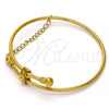 Aro Individual 07.258.0001.1.05 Acero Inoxidable, Diseño de Amor, con Blanca Cristal, Pulido, Tono Dorado (02 MM Thickness, Size 5 (2.50 Diameter))