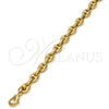 Gargantilla Basica 04.63.1310.24 Oro Laminado, Diseño de Puff Mariner, Pulido, Tono Dorado (Grosor 06.2 MM, 24 Pulgadas de Largo)
